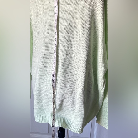 NWOT- Light Green Cable-Knit Open Cardigan - Picture 6 of 6